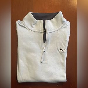 New, No Tags Vineyard Vines Light Blue Quarter-Zip